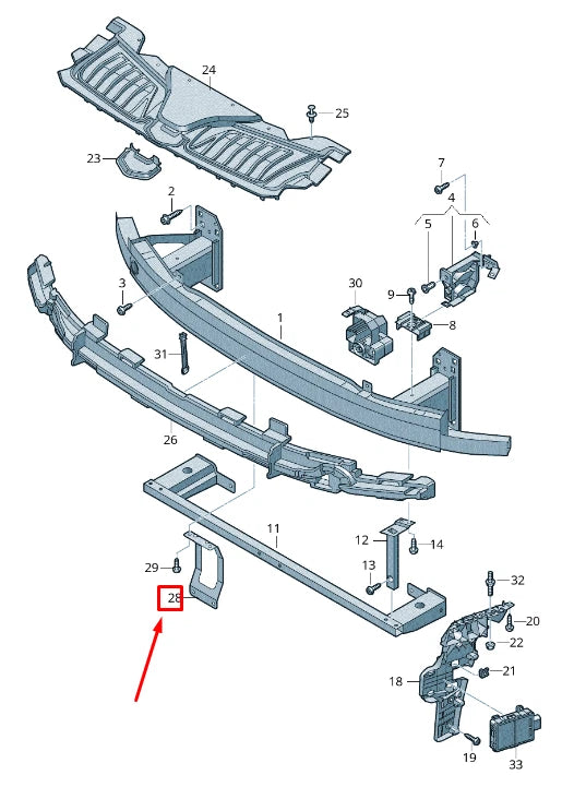 NEW AUDI A8 4N FRONT BUMPER REBOUND STRAP 4N0805350
