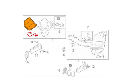 NEW BMW F10 M5 ENGINE AIR FILTER 13727843283 ORIGINAL