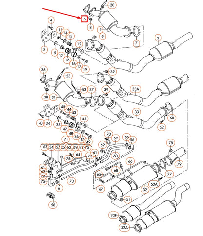 NEW AUDI A4 B7 EXHAUST PIPE GASKET 4D0253115A ORIGINAL