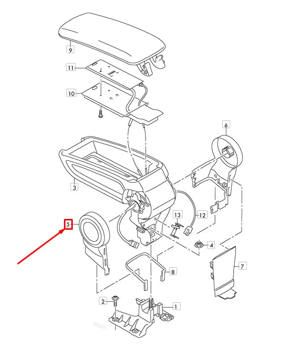 NEW AUDI A1 8X MIDDLE ARMREST LEFT TRIM 8X08642796PS