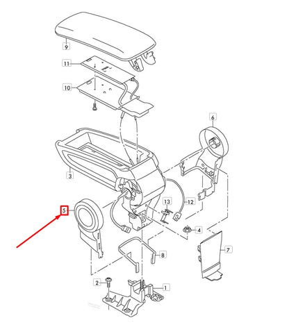 NEW AUDI A1 8X MIDDLE ARMREST LEFT TRIM 8X08642796PS