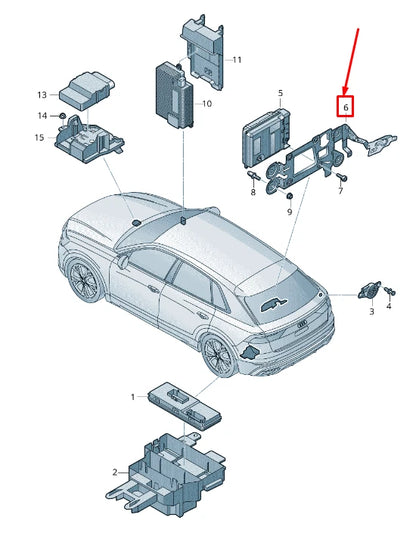 NEW AUDI Q7 4M VOLTAGE CONVERTER BRACKET 4M0907349