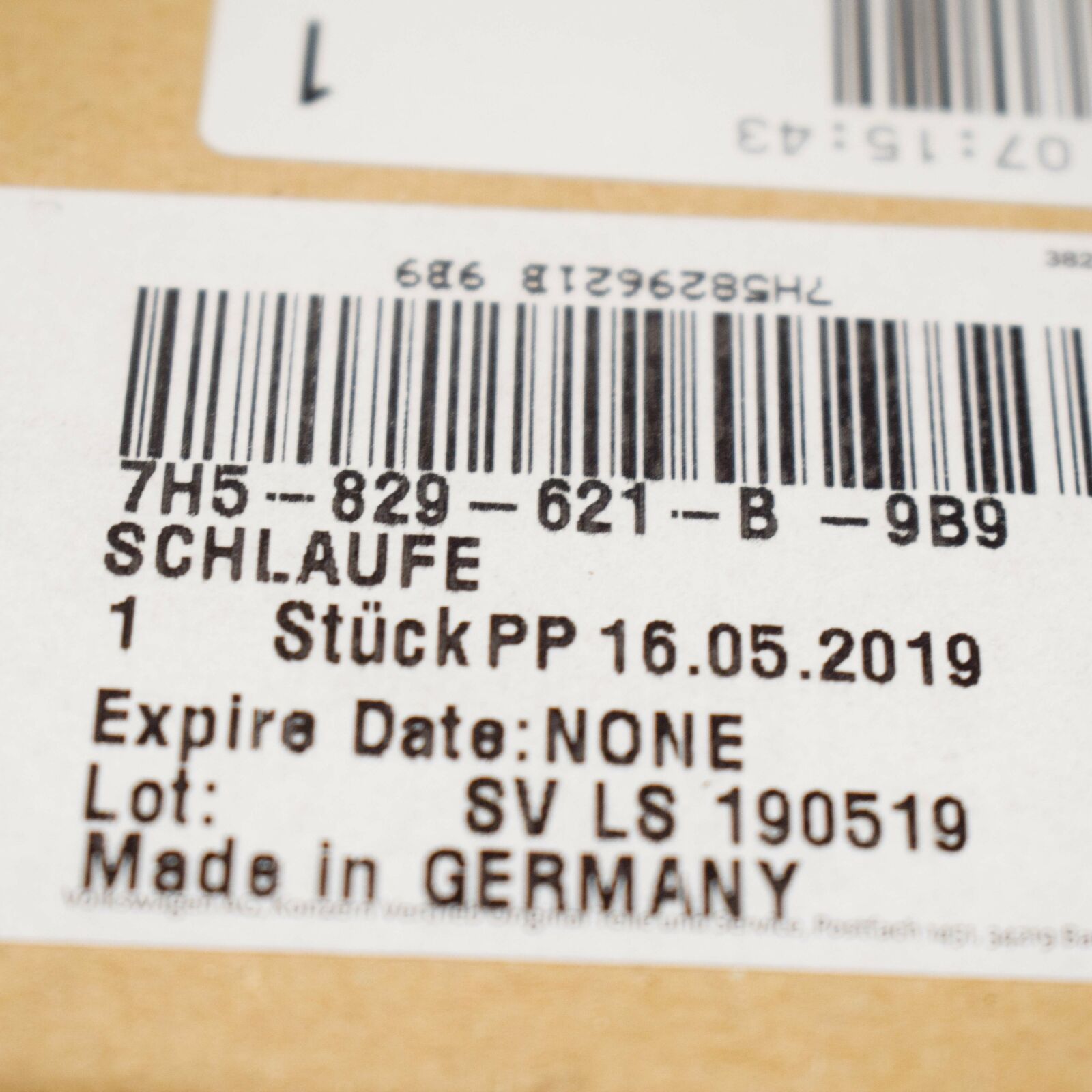 NEW VOLKSWAGEN T5 TAILGATE INTERIOR LOOP HANDLE 7H5829621B9B9 ORIGINAL