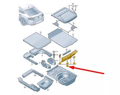 NEW VOLKSWAGEN ARTEON 3H7 TRUNK LOCK LOCK TRIM 3G8863459A82V ORIGINAL