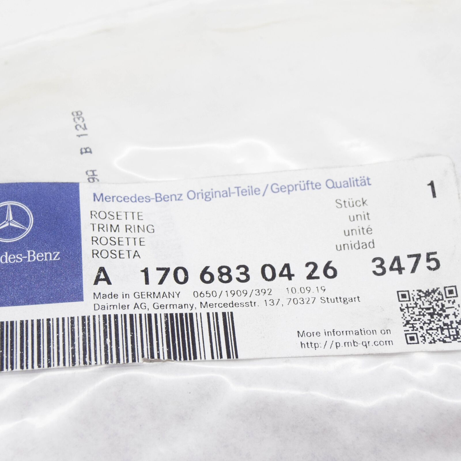 NEW MB SLK R170 INSTRUMENT PANEL TRIM RING RHD A17068304263475 ORIGINAL