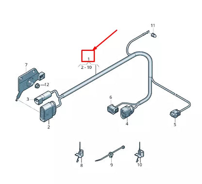 NEW AUDI Q8 4MN REAR AXLE ADAPTER CABLE LOOM 4M0971165N