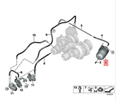NEW BMW X5 F85 M VACUUM TANK CANISTER 11657612487 ORIGINAL