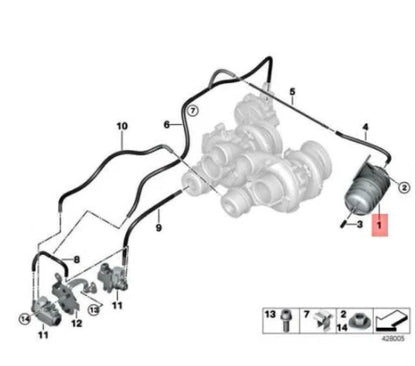 NEW BMW X5 F85 M VACUUM TANK CANISTER 11657612487 ORIGINAL