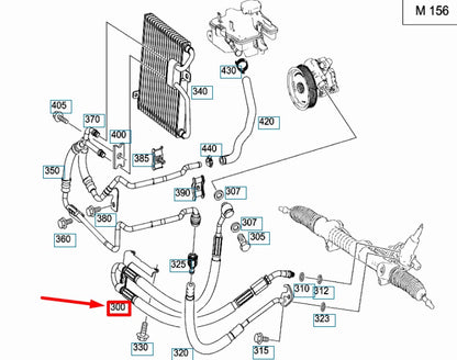 NEW MB ML W164 AMG POWER STEERING PRESSURE HOSE LHD A1644601124 ORIGINAL