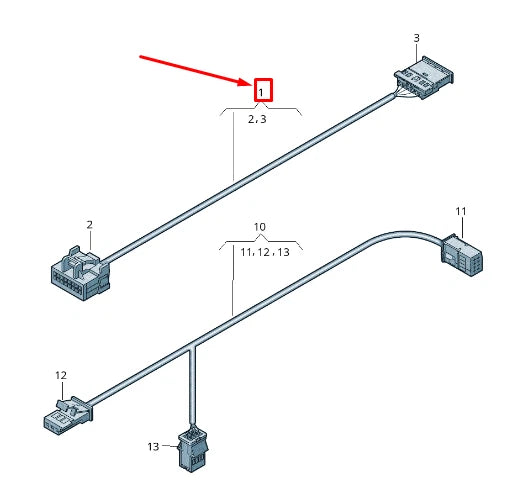 NEW AUDI A6 4A C8 ROOF WIRING HARNESS 4K0971100C
