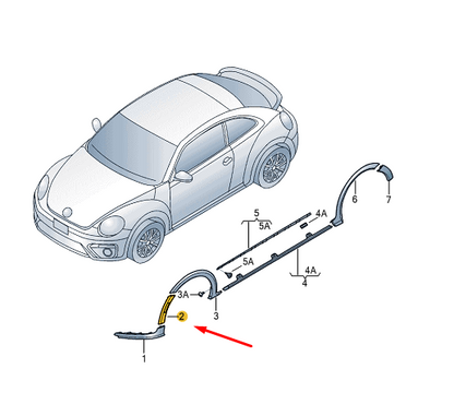 NEW VW BEETLE A5 FRONT LEFT WHEEL ARCH FRONT FRAME 5C5807603A9B9 ORIGINAL
