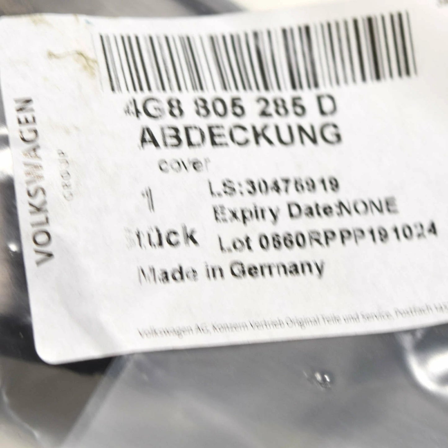 NEW AUDI A7 SPORTBACK 4GA FRONT LEFT HEADLIGHT COVER 4G8805285D ORIGINAL