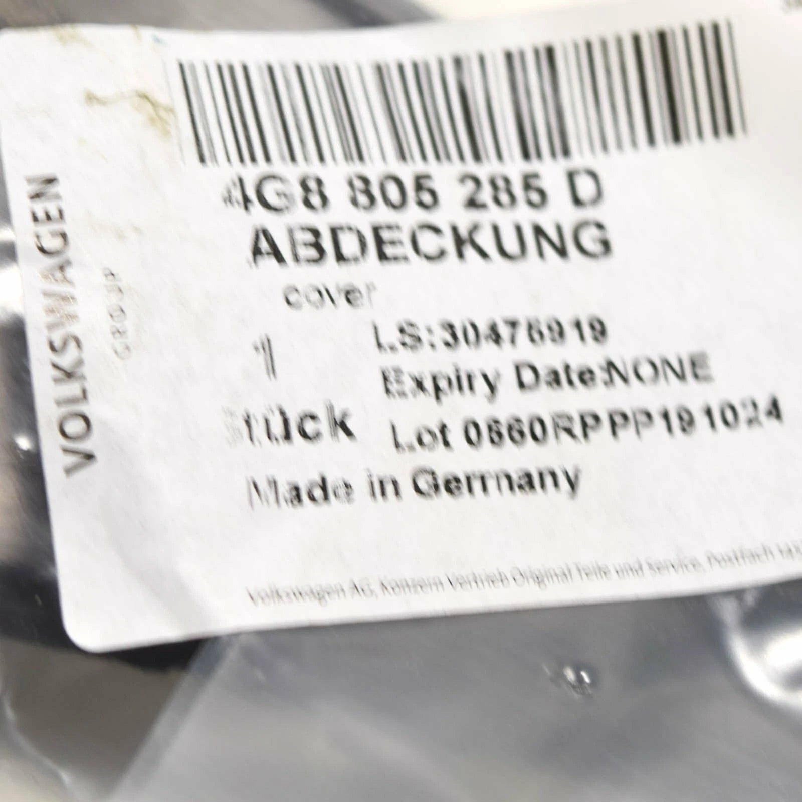 NEW AUDI A7 SPORTBACK 4GA FRONT LEFT HEADLIGHT COVER 4G8805285D ORIGINAL