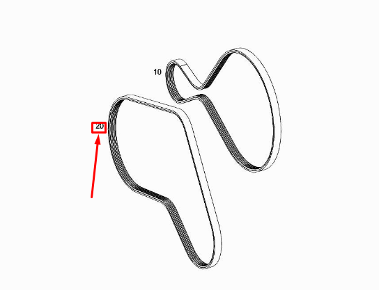 NEW MERCEDES-BENZ S W222 ENGINE V-RIBBED BELT A0039934296 ORIGINAL