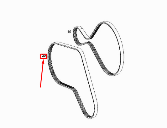 NEW MERCEDES-BENZ S W222 ENGINE V-RIBBED BELT A0039934296 ORIGINAL