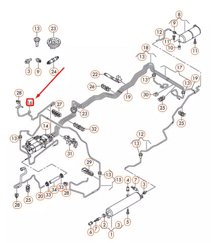 NEW AUDI Q7 4L FRONT RIGHT SUSPENSION AIR LINE 7L0616762C ORIGINAL