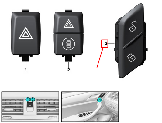 new bmw x3 g01 left central locking switch 61319386780 original