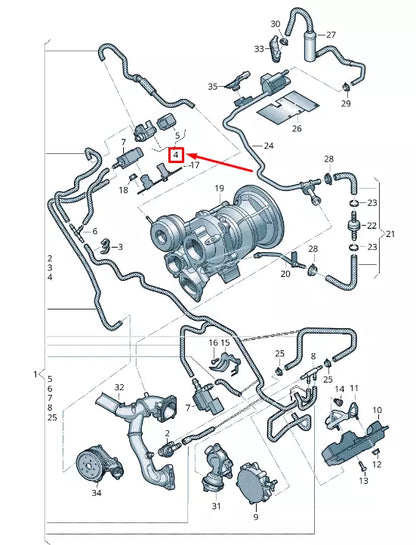NEW AUDI A7 SPORTBACK 4K PRESSURE CONVERTER 06M906609A ORIGINAL