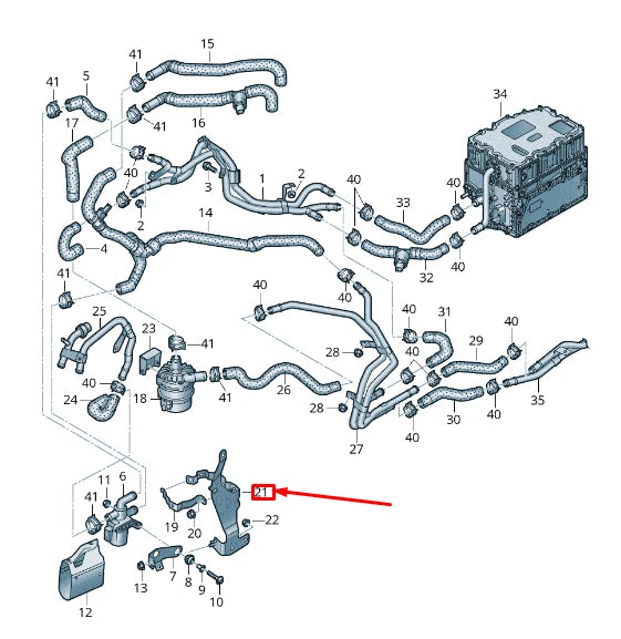 NEW AUDI Q7 4M ENGINE ADDITIONAL COOLANT PUMP BRACKET 4M0121240AQ