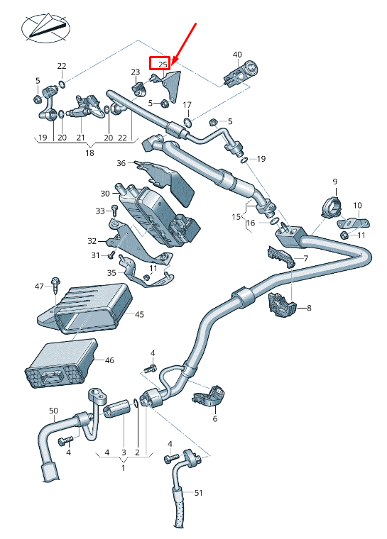 new audi e-tron gen refrigerant pipe bracket 4kl820195a original