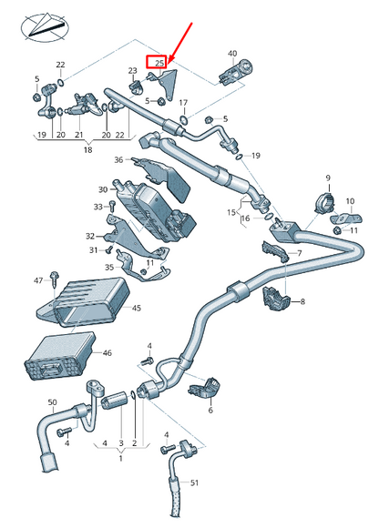 new audi e-tron gen refrigerant pipe bracket 4kl820195a original