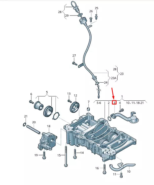 NEW VW TRANSPORTER VI T6 OIL SUCTION LINE 03L115169B