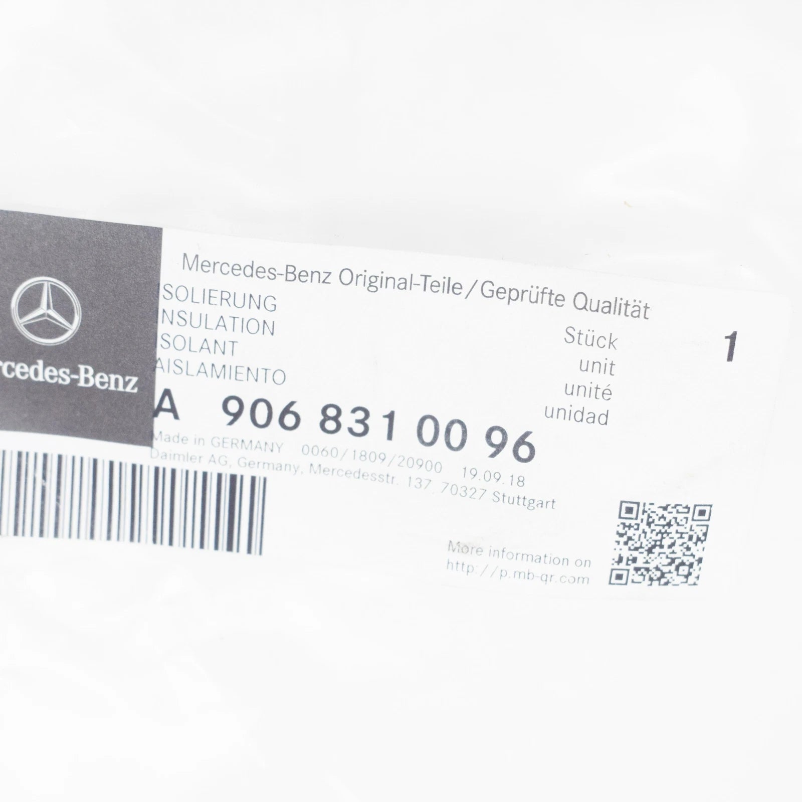 NEW MERCEDES BENZ SPRINTER 906 EVAPORATOR HEATER INSULATION A9068310096