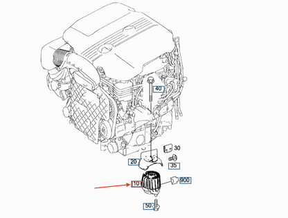 new mercedes-benz cls c218 front left side engine mount a2182400100 original