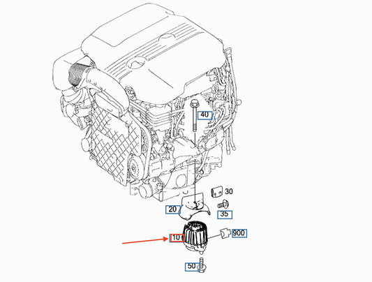 new mercedes-benz cls c218 front left side engine mount a2182400100 original