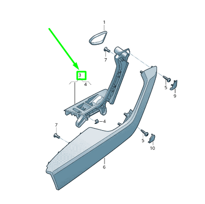 NEW VW PASSAT B8 3G FRONT LEFT DOOR INTERIOR HANDLE RHD 3G28671794A1 ORIGINAL