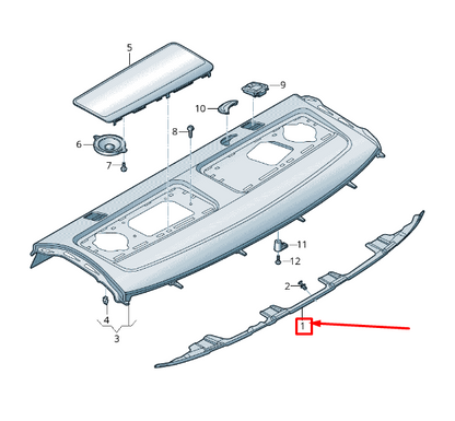 new audi a4 avant b9 rear shelf panel cover trim 8w58634336vd original