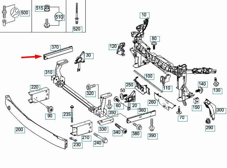 NEW MERCEDES-BENZ B-CLASS W246 BUMPER REINFORCEMENT BAR RIGHT SIDE A2466280229