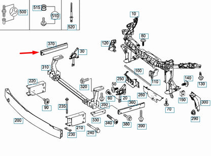 NEW MERCEDES-BENZ B-CLASS W246 BUMPER REINFORCEMENT BAR RIGHT SIDE A2466280229