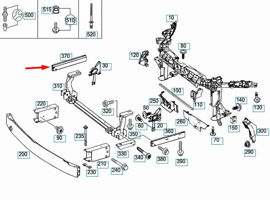 NEW MERCEDES-BENZ B-CLASS W246 BUMPER REINFORCEMENT BAR RIGHT SIDE A2466280229