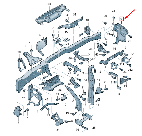 new audi a3 sportback 8p right dashboard panel bracket rhd 8p2858506b original