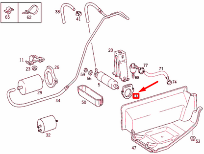 NEW MERCEDES-BENZ E T-MODEL S210 FUEL PUMP RUBBER RING A2104780082 ORIGINAL