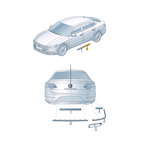 new vw arteon 3h7 front legt fender wing badge logo 3g8853689fdpj original