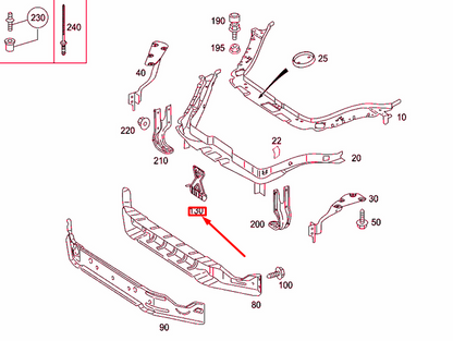 NEW MERCEDES-BENZ SLK R171 FRONT STIFFENING SUPPORT A1716260319 ORIGINAL