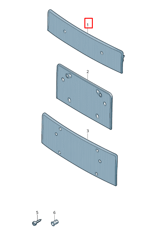 new audi r8 4s front bumper number holder 4s0807287j9b9 original