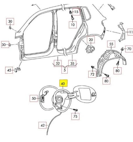 NEW VW TIGUAN 5N FUEL FILLER CAP LID W/COLLECTING TRAY 5N0809857DGRU