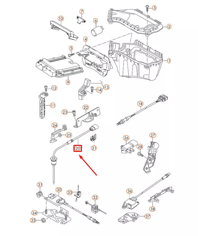 NEW AUDI Q5 8R EXHAUST GAS TEMPERATURE SENSOR 4G0906088AB