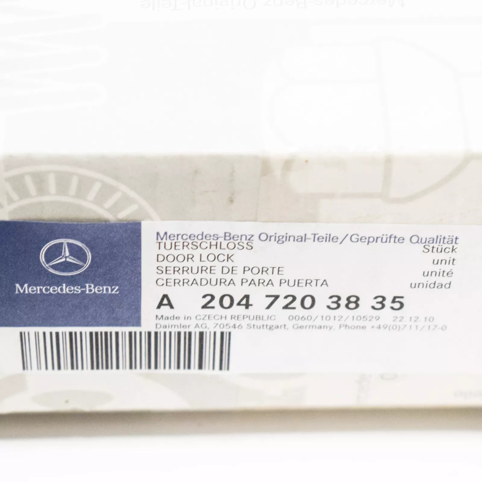 NEW MERCEDES-BENZ C-CLASS W204 FRONT RIGHT DOOR LOCK A2047203835 ORIGINAL