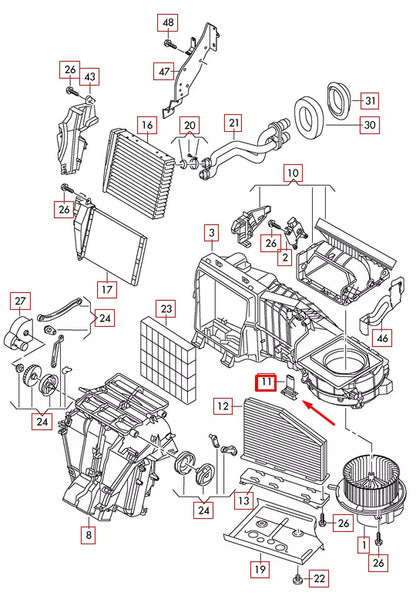 NEW AUDI A3 8P A/C HEATER BLOWER MOTOR SPEED CONTROL RESISTOR 1K0959263A