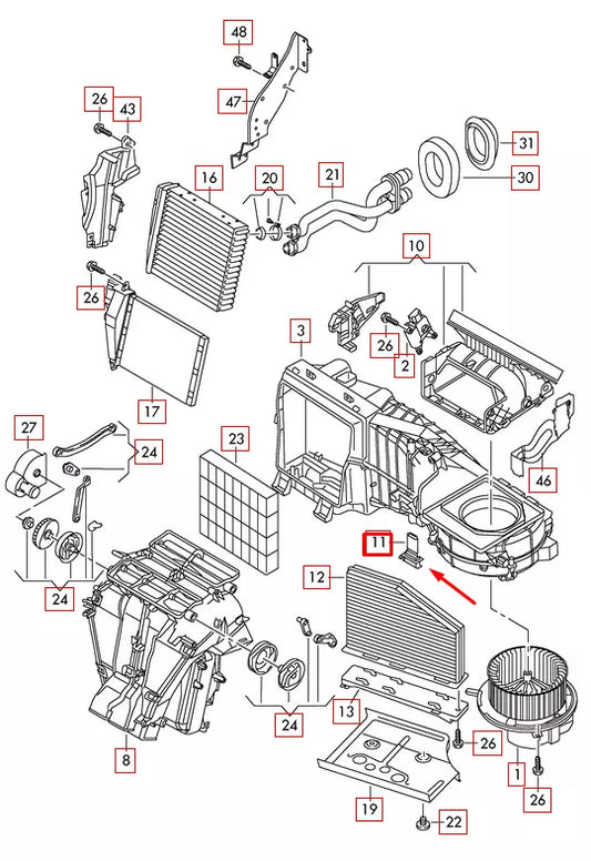 NEW AUDI A3 8P A/C HEATER BLOWER MOTOR SPEED CONTROL RESISTOR 1K0959263A
