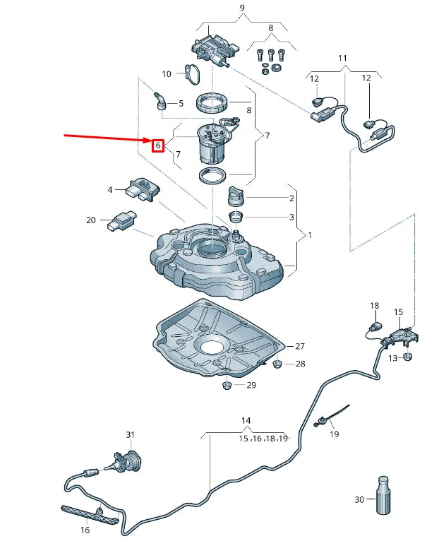 NEW VW TOUAREG MK2 REDUCTION AGENT HEATER ELEMENT REPAIR KIT 7P6198970B ORIGINAL
