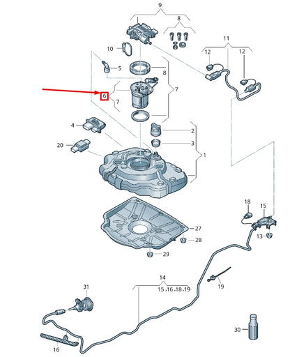 NEW VW TOUAREG MK2 REDUCTION AGENT HEATER ELEMENT REPAIR KIT 7P6198970B ORIGINAL