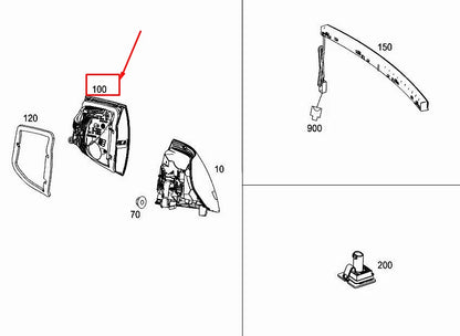 NEW MERCEDES-BENZ C COUPE C205 REAR RIGHT TAILGATE TAILLIGHT A2059063605