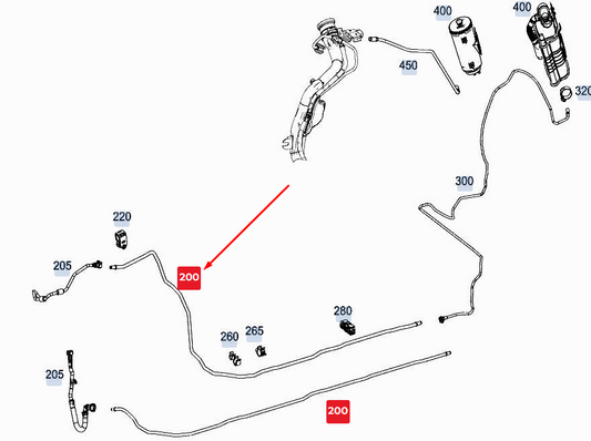 new mercedes-benz cls c257 engine purge line a2134710900 original