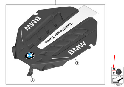 new bmw 7 f01 engine sound protection cap insert 13717588500 original
