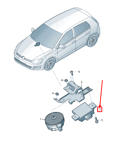 new volkswagen golf 5g mk7 impact sound control unit 5g0907159c original